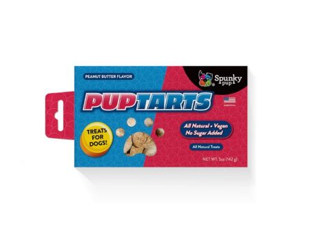 Spunkypup Puptarts Crunchy Biscuits For Dogs Peanut Butter 5oz. Hot on Sale